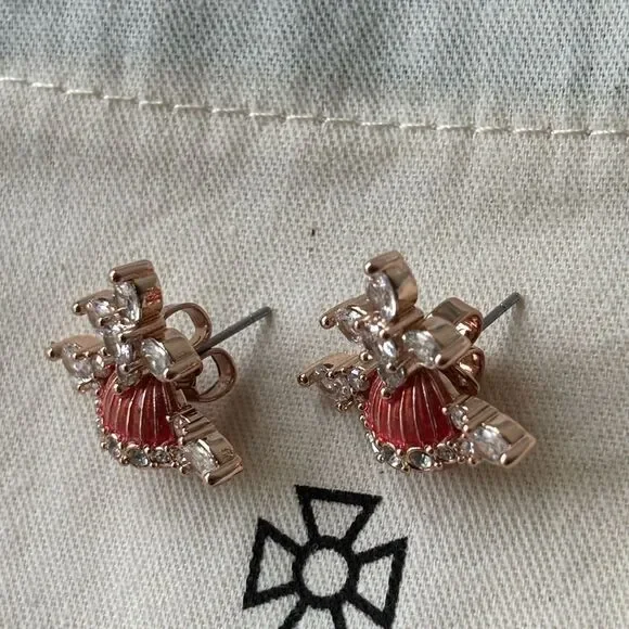 NWOT Vivienne Westwood Rose Gold Mireille Earrings - Picture 6 of 9